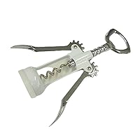 Guidini PUI042 Commercial Wing Wine Opener, White, Body: Zinc Alloy, Screw: Steel Cap: Polypropylene, Italy