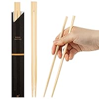 Restaurantware Bambuddha 8.3 Inch To Go Twin Chopsticks 100 Durable Bamboo Chopsticks - With Paper Sleeve Bamboo Premium Chopsticks For All Kinds Of Foods Ideal For Cafes And Restaurants