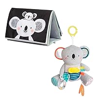 Taf Toys Koala Infant Tummy-time Soft Crinkle Activity Book with Huge Baby Safe Mirror Plus Kimmy The Koala Developmental Soft Activity Toy, Newborn Toys & Baby Toys Ages 0-6 Months