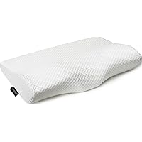 Contour Memory Foam Pillow Orthopedic Sleeping Pillows, Ergonomic Cervical Pillow for Neck Pain - for Side, Back and Stomach Sleepers, Free Pillowcase Included (Firm & Near King)