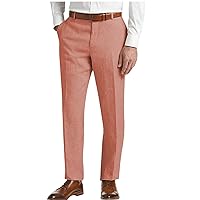 Men's Summer Linen Pants Lightweight Classic Regular Fit Dress Suit Pants for Men