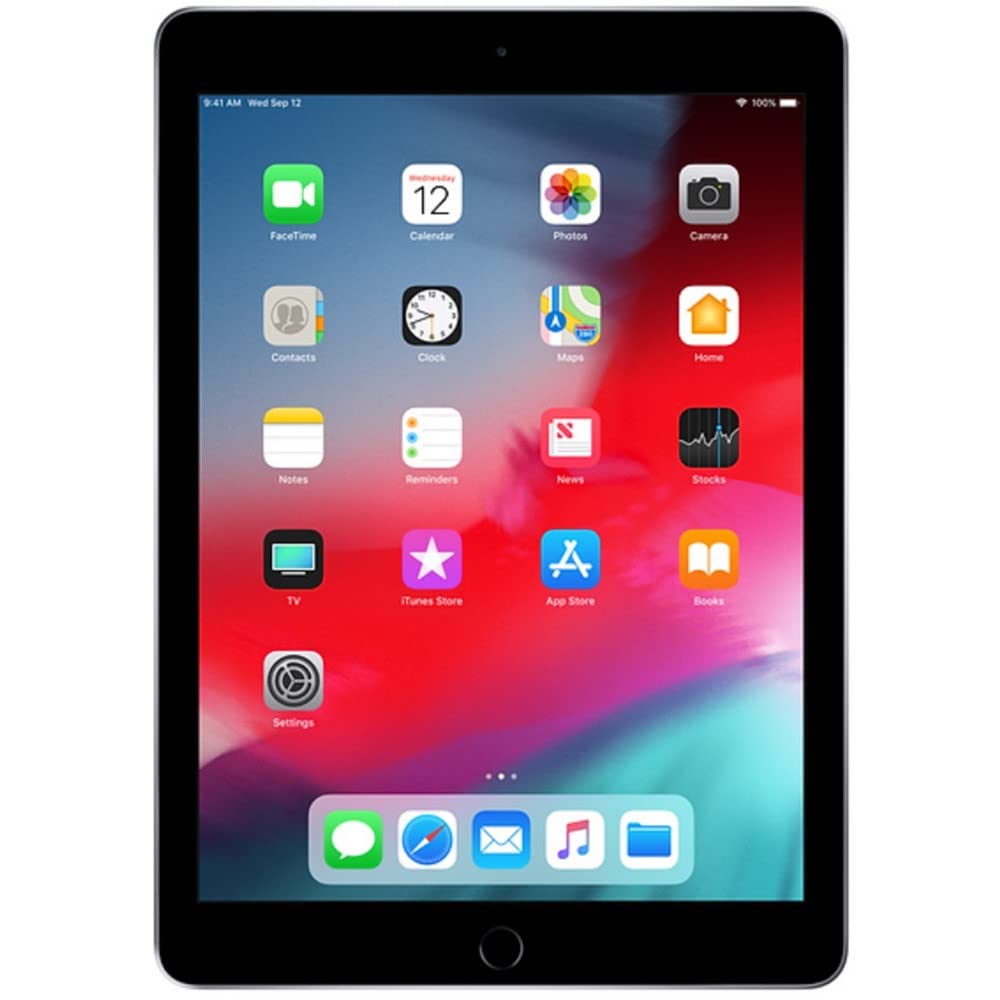 Apple iPad (2018 Model) with Wi-Fi only 32GB Apple 9.7in iPad - Space Gray (Renewed)
