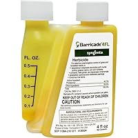 Barricade 4FL Herbicide Concentrate - Preemergent Weed Control - Long Lasting Broadleaf Weed Prevention for Lawns, Turf Grass, Ornamentals, and More, 4 Fl Oz