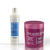 Prohall Cosmetic Brazilian Hair Keratin Treatment & Protein Smoothing with Post Hair Treatment Mask Bundle-Neutralize Free Radicals & Equalize Hair PH