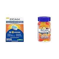 Zicam Cold & Flu 20 Tablets Fruit Drops 25 Count Cold Shortening Homeopathic Zinc Medicines