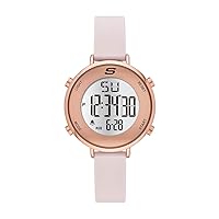 Skechers Women's Westport Quartz Metal and Silicone Sports Digital Watch