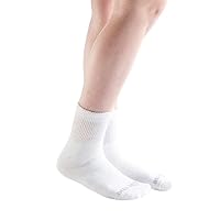 Ultra Soft Loose Fit Diabetic Socks for Men and Women, 3 Pairs, 1/4 Crew