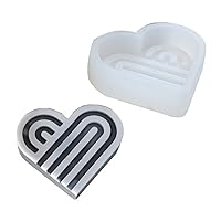 Silicone Mold, Abstract Architectural Resin Moulds Geometric Rainbow Arch Candle Mold Epoxy Casting Heart Mould for Home Decor Craft