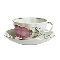 Imperial Porcelain Tulip Tea Cup Saucer, 8.5 fl oz (250 ml) [Parallel Import]