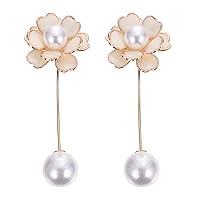 BESTOYARD 2Pcs Flower Brooches Female Collar Buttons Alloy Brooches Clothing Accessories