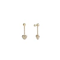 COACH Womens Signature Quilted Heart Earrings