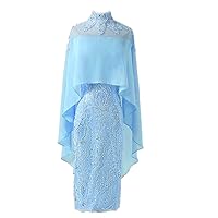 Mother Dresses of Bride Plus Size Formal Dresses for Women Knee Length Lace Beading Party Gowns