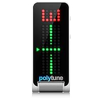 TC Electronic POLYTUNE CLIP Clip-On Tuner with Polyphonic, Strobe and Chromatic Modes and 108 LED Matrix Display for Ultimate Tuning Performance