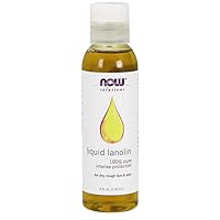 Solutions, Liquid Lanolin Pure, Intense Protection, Formulated for Dry Rough Lips and Skin, 4-Ounce