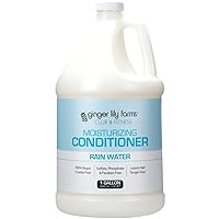 Ginger Lily Farms Club & Fitness Moisturizing Conditioner for Dry Hair, 100% Vegan & Cruelty-Free, Rain Water Scent, 1 Gallon (128 fl oz) Refill