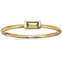 Amazon Essentials 18K Yellow Gold Plated Sterling Silver Cubic Zirconia Fashion Stackable Ring (previously Amazon Collection)