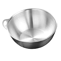 BESTOYARD Stainless Steel Salad Bowl Mixing Bowl Camping Bowl Cereal Bowls Noodle Bowl Large Serving Bowl Decorative Stainless Steel Bowl Glass Round Small Metal Bowl Soy Food Cooking Bowl