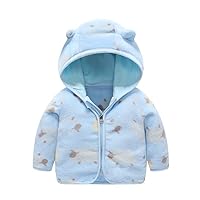 Toddler Boys Girls Hooded Jacket Fleece Hoodies Cute Bear Ear Winter Warm Solid Color Coat Fuzzy Warm Thick Clothes