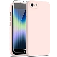 Goodon for iPhone SE Case 2022 3rd/SE 2020 2nd gen - iPhone 8/7 case with Screen Protector - Camera Cover - Liquid Silicone Shockproof Protective Phone Case 4.7