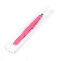 OdontoMed2011 Proffesional Pink Color Coated Eyebrow TWEEZER Slanted Hair Beauty Woman Beauty Makeup Tools ODM