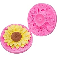 3D Sunflower Silicone Mold for Fondant Chocolate Candy Cake Decorating Candle Soap Baking Pastry Polymer Clay, sunflower mold silicone