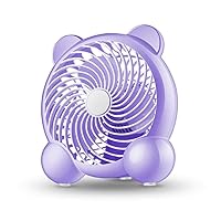 USB Mini Desktop Portable Fan Fast Cooling Portable Mini Fan Small Desk Fans, vertice, Purple (Color : Purple)