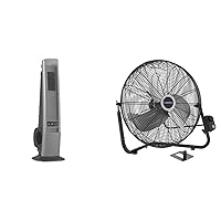 Lasko Oscillating Outdoor Tower Fan, 42 in, Grey, YF202 & 20