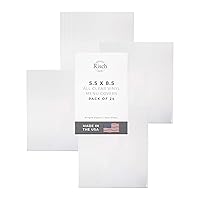 Risch Double-Sided All Clear Vinyl Menu Cover | Two-Sided 2 View Plastic Menu Holder | Slip in Top-Loading Cover | Wipeable, Reusable | 5.5” x 8.5” | Pack of 24