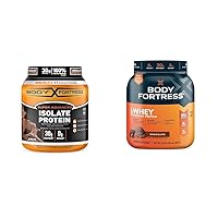 Body Fortress Super Advanced Isolate Protein, Chocolate Protein Powder Supplement Low Reduced Fat & 100% Whey, Premium Protein Powder, Chocolate, 1.78lbs (Packaging May Vary)