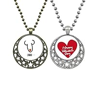 UMMM Strawberry Red Funny Drawing Pendant Necklace Mens Womens Valentine Chain