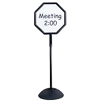 Products 4118BL Write Way Octagon Message Board, Black