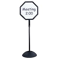 Safco Products 4118BL Write Way Octagon Message Board, Black