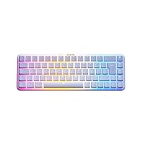 Fnatic STREAK65 LP White | Compact RGB Gaming Mechanical Keyboard Speed Switches | PBT Doubleshot Keycaps 65% Layout (60 65 Percent) Low Profile Esports Keyboard (Intl. US ISO Layout, QWERTY)