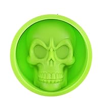 1 PCS Skull Chocolate Cake Mold Silicone Mold Silicone Ice Trays Baking Mold(Green) mould