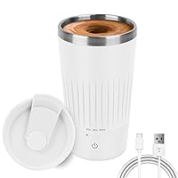 Auto Stirring Cup, Automatic Magnetic Self Stirring Coffee Cup With 3 Mixing Function, Travel Tumbler Car Cup For Milk Chocolate Mocha,Creamy white (creamy-white)