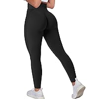 MOHUACHI Butt Lifting Workout Leggings for Women High Waisted Yoga Pants Scrunch Butt Gym Seamless Booty Tights