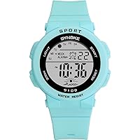 Women Digital Watches Unisex 7 Colors LED Backlight Display Alarm Chronograph Waterproof Silicone Strap Outdoor Sport Watch