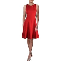 Anne Klein Women's Sleeveless Crepe Fit and Flare Dress