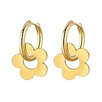 KKJOY Stainless Steel Hoop Earrings Drop Dangle Earrings Jewellery Gifts for Women Girls