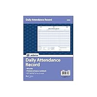 Adams Daily Attendance Record, 8.5 x 11 Inches, 3-Hole Punched, 50-Pack, White (9493)