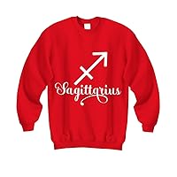 Saggitarius Zodiac Sign Plus Size Women Men Sweatshirt Red