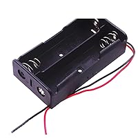 18650 Battery Case Storage Box Case Plastic Holder with Wire Leads for 2 x 18650 Batteries Soldering