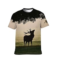 Unisex Funny-Tees T-Shirt Cool-Graphic Novelty-Vintage Short-Sleeve Hip Hop: 3D Animal Print New Pattern Clothing Youth Gift