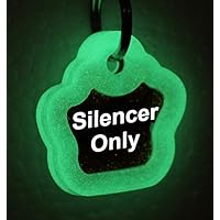 Pet ID Tags Silencer for Dog and Cat Glitter Paw Print Tag (Silencer Only)