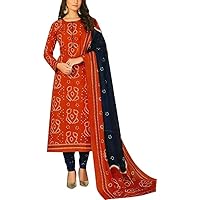 Sewn Women's Wear Cotton Printed Punjabi Patiyala Suits Indian Ethnic Wear Churidar Salwar Kameez Dress