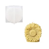 BOOWAN NICOLE 3D Sunflower Mirage Candle Silicone Molds for Candle Making, Silicone Candle Moulds for Handmade Home Decoration Mother's Day Gifts