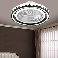 Chandelieres Modern Minimalist Ceiling Light with Fans Three Color Dimmable Fan Ceiling Light Living Room Iron Acrylic Remote Control Ventilator Lamp round Bedroom Fan Chandelier Interesting Li