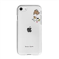DS22731iSE3 iPhone SE 3/SE 2/8/7 Case, Soft, Clear, Transparent, Deep Parks, Cute, Animal, Character, TPU, Prevents Contact Marks, Qi Wireless Charging, Going Out
