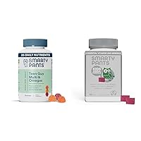 SmartyPants Teen Guy Multivitamin Gummies Omega 3 & Kids Mineral Chews Magnesium Citrate Calcium Vitamin D3 Supplements