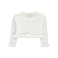 Girls' Flower and Pearl Knit Shrug